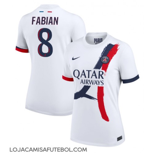 Camisa de Futebol Paris Saint-Germain Fabian Ruiz #8 Equipamento Secundário Mulheres 2024-25 Manga Curta